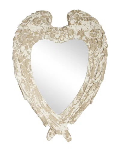 Peyton Lane White Resin Farmhouse Wall Mirror