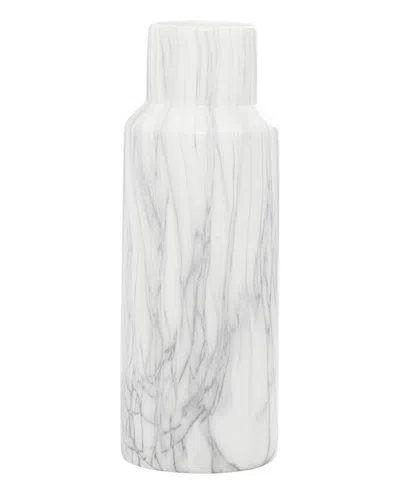 Peyton Lane White Stoneware Contemporary Vase In Gray