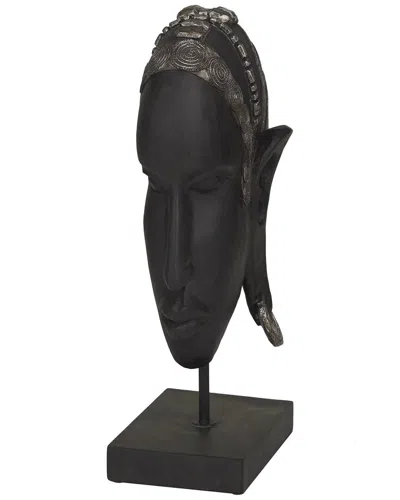 Peyton Lane Woman Polystone African Sculpture In Black