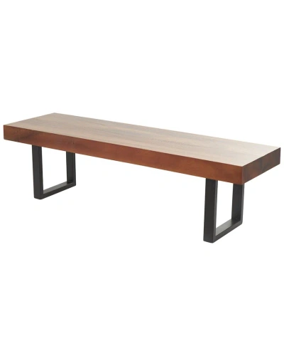 Peyton Lane Wood Bench In Brown