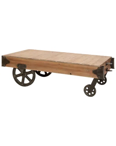 Peyton Lane Wood Cart Coffee Table