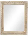 Peyton Lane Wood Distressed Wall Mirror With Beaded Detailing In Brown