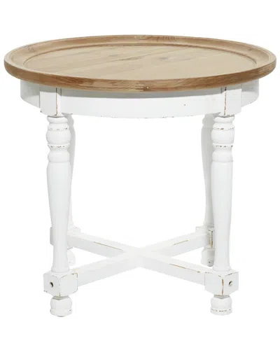 Peyton Lane Wood Farmhouse Accent Table In White