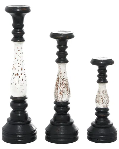 Peyton Lane Wood Farmhouse Candlestick Holder