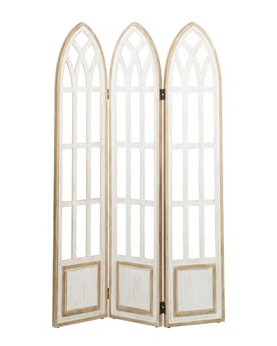 Peyton Lane Wood Farmhouse Room Divider Screen In Neutral