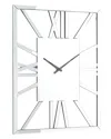 Peyton Lane Wood Glam Wall Clock In Silver