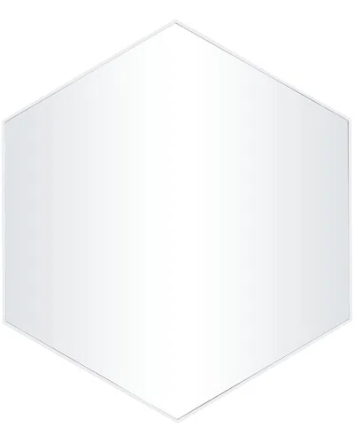 Peyton Lane Wood Hexagon Wall Mirror With Thin Minimalistic Frame In Transparent