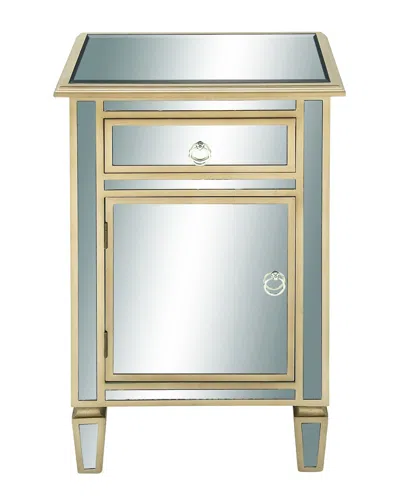 Peyton Lane Wood Mirrored Side Cabinet In Green