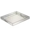 Peyton Lane Wood Mirrored Tray In Silver