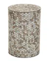 Peyton Lane Wood Shell Inlay Accent Table