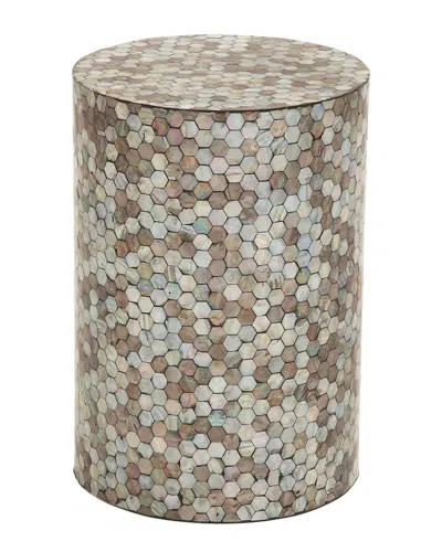 Peyton Lane Wood Shell Inlay Accent Table
