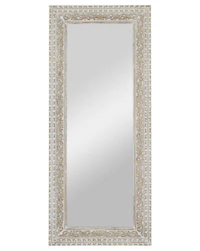 Peyton Lane Pine Traditional Wall Mirror In White