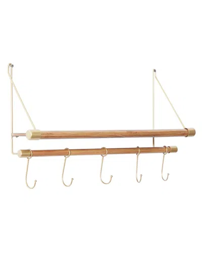 Peyton Lane Wood Wall Hook In Gold