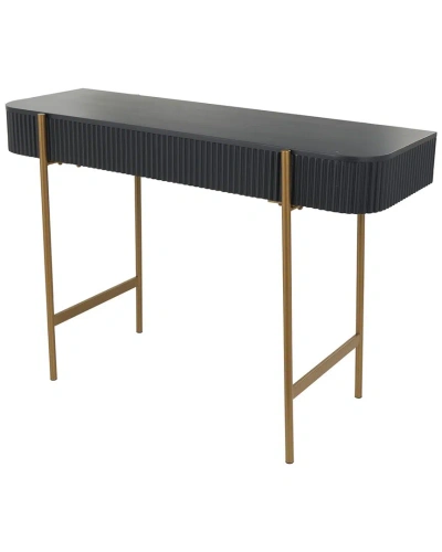 Peyton Lane Wooden Console Table With Metal Legs In Black