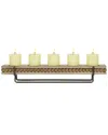 Peyton Lane Wooden Pillar 5-plate Candelabra