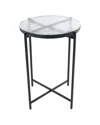 Peyton Lane X-shaped Accent Table With Textured Glass Tabletop