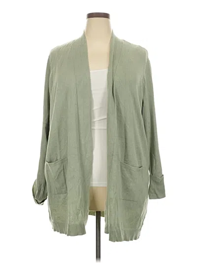 Pre-owned Peyton Primrose Cardigan Sweater In Green