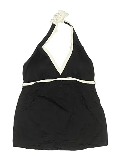 Pre-owned Pez D'or Swimsuit Top Black Color Block Pattern Swimwear