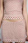 Pf24 Elektra Skirt In White Polka Dot