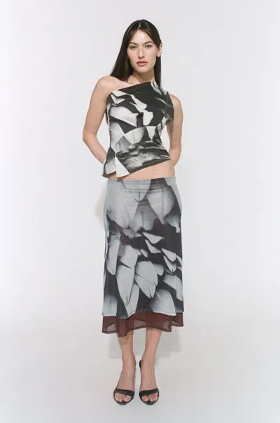 Pf24 Maria Skirt In Feather Print