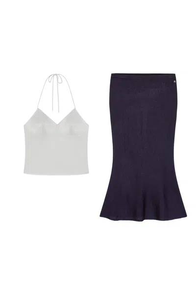 Pf26 Giulia Top + Aimee Skirt In Metallic