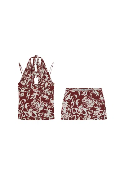 Pf26 Vittoria Top + Elektra Skirt In Red