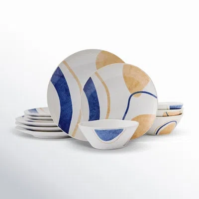 Pfaltzgraff Artful Circles 12-piece Dinnerware Set, Service For 4 In Multi