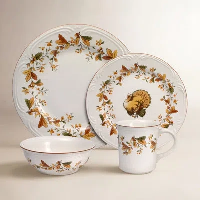 Pfaltzgraff Autumn Berry 16-piece Stoneware Dinnerware Set, Service For 4 In Multicolor