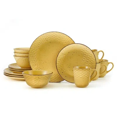 Pfaltzgraff Bumblebee 16-piece Stoneware Dinnerware Set, Service For 4 In Yellow