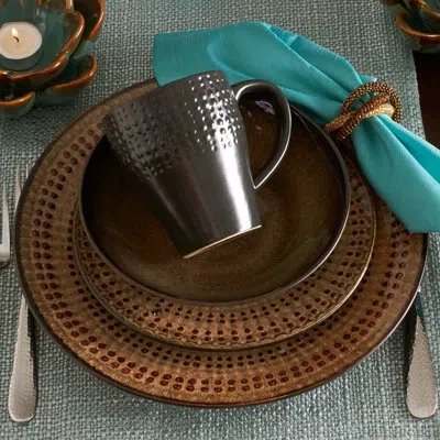 Pfaltzgraff Cambria 16-piece Stoneware Dinnerware Set, Service For 4 In Brown