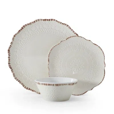 Pfaltzgraff Chateau 12-piece Indoor/outdoor Melamine Dinnerware Set, Service For 4 In White
