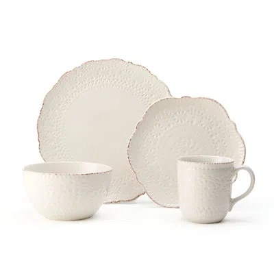 Pfaltzgraff Chateau 16-piece Stoneware Dinnerware Set, Service For 4 In Cream