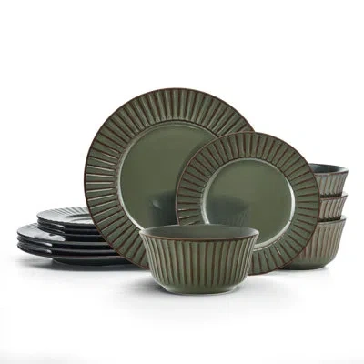 Pfaltzgraff Dannie 12-piece Stoneware Dinnerware Set, Service For 4 In Gray