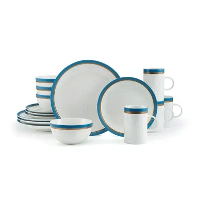 Pfaltzgraff Ezra 16-piece Stoneware Dinnerware Set, Service For 4 In Blue