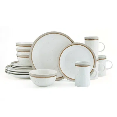 Pfaltzgraff Ezra 16-piece Stoneware Dinnerware Set, Service For 4 In Taupe