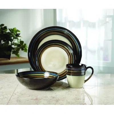 Pfaltzgraff Galaxy Blue 16-piece Stoneware Dinnerware Set, Service For 4