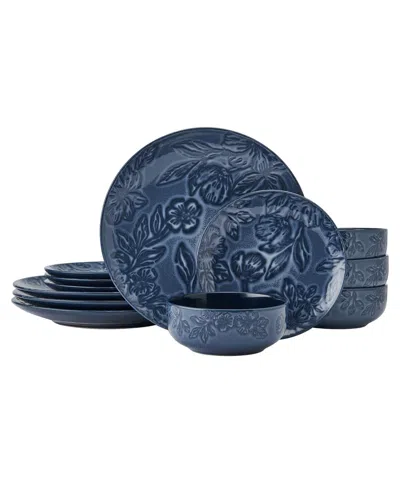 Pfaltzgraff Garden Elegance 12-pc. Dinnerware Set, Service For 4 In Blue