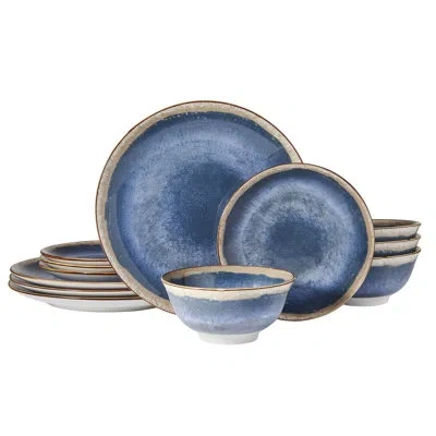 Pfaltzgraff Glimmer 12-piece Dinnerware Set, Service For 4 In Blue