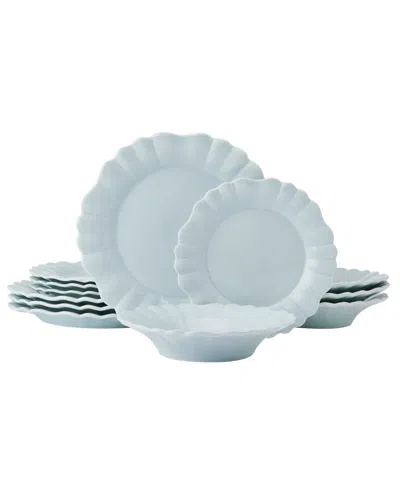 Pfaltzgraff Graceful Petals 12-pc. Dinnerware Set, Service For 4 In Blue