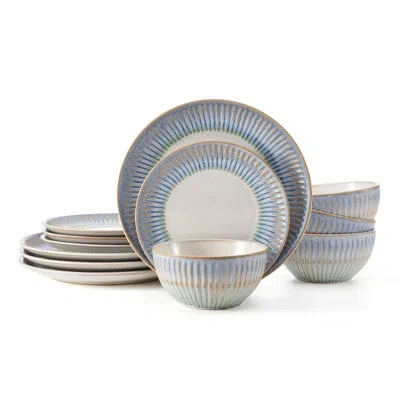 Pfaltzgraff Hensley 12-piece Stoneware Dinnerware Set, Service For 4 In Blue