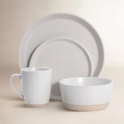 Pfaltzgraff Hudson 16-piece Stoneware Dinnerware Set, Service For 4 In Cream