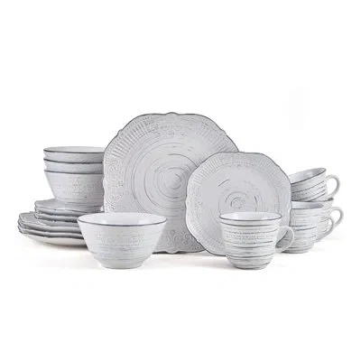 Pfaltzgraff Isabella Gray 16-piece Stoneware Dinnerware Set, Service For 4