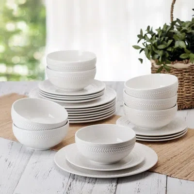 Pfaltzgraff Josephine 24-piece Porcelain Dinnerware Set, Service For 8 In White