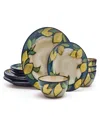 Pfaltzgraff Lemons 12-pc Dinnerware Set, Service For 4 In Assorted