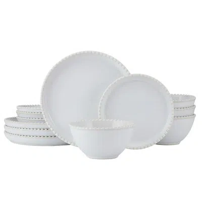 Pfaltzgraff Lumira 12-piece Dinnerware Set, Service For 4 In White