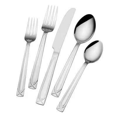 Pfaltzgraff Mabel 30-piece Stainless Steel Flatware Set With Caddy. Service For 6