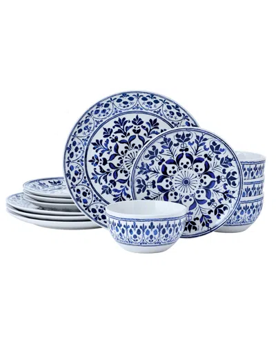 Pfaltzgraff Medallion Radiance 12-pc. Dinnerware Set, Service For 4 In Blue