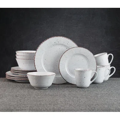 Pfaltzgraff Pineapple 16-piece Stoneware Dinnerware Set, Service For 4 In White