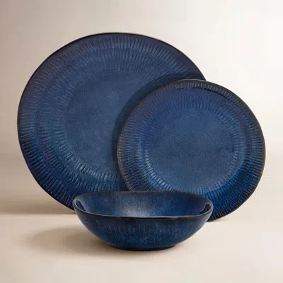 Pfaltzgraff Racheal 12-piece Stoneware Dinnerware Set, Service For 4 In Blue