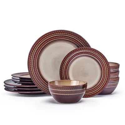 Pfaltzgraff Skylar 12-piece Stoneware Dinnerware Set, Service For 4 In Assorted